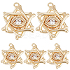 16Pcs Brass Micro Pave Clear Cubic Zirconia Pendants KK-BBC0017-23-1