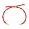 Adjustable Round Braided Microfiber Leather Cord Bracelet Making KK-CBAC260-01G-29-1