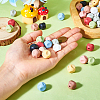 60Pcs 10 Colors Cube Food Grade Eco-Friendly Silicone Focal Beads SIL-TA0001-54A-4