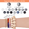 300Pcs 15 Style Baking Paint/Spray Painted Crackle/Drawbench Transparent Glass Beads Strands DIY-HY0001-33-2