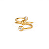 304 Stainless Steel Open Cuff Rings for Women DM3839-3-2