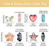 120G 4 Styles Gradient Color Baking Paint Transparent Glass Beads DGLA-YW0001-40-3