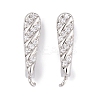 Rack Plating Brass Cubic Zirconia Hoop Earring Findings KK-S374-04P-02-1