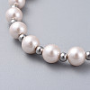 Glass Pearl Beads Stretch Bracelets BJEW-JB04758-4