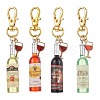 Goblet Alloy Enamel with Wine Resin Pendant Decorations HJEW-JM02524-1