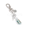 7Pcs Chakra Natural & Synthetic Gemstone Chip & Glass Bottle Pendant Decorations HJEW-JM04167-5