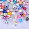 Printed Round Silicone Focal Beads LS-SI-JX0056A-19-2