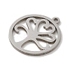Non-Tarnish 201 Stainless Steel Pendants STAS-E206-03P-04-2