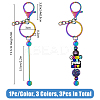 3Pcs 3 Color Metal Bar Beadable Keychain for Jewelry Making DIY Crafts KEYC-FH0001-41-2