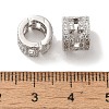 Hollow Column Brass Micro Pave Colorful Cubic Zirconia European Beads KK-C072-16P-3