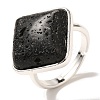 Natural Lava Rock Adjustable Rings RJEW-H240-01S-14-2