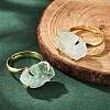 Natural Fluorite Finger Rings RJEW-B122-01G-01-1