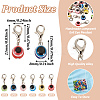36Pcs 6 Colors Handmade Lampwork Evil Eye Pendant Decorations HJEW-TA0001-11-5