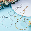 12Pcs 2 Colors 304 Stainless Steel Bar Link Chain Bracelet Making AJEW-MA00003-4