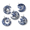 Natural Blue Spot Jasper Pendants G-Z086-01P-20-1