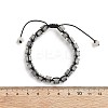 Adjustable Natural & Synthetic Gemstone and Non-magnetic Synthetic Hematite Braided Bead Bracelets BJEW-Z090-01-5