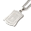 Rectangle with Virgin Mary
 Pendant Necklaces NJEW-C043-01P-1