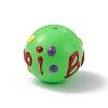 Opaque Painted Glass Beads GLAA-B001-01E-2