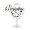 Tibetan Style Cocktail Glass Alloy Pendants TIBEP-Q054-03AS-RS-1