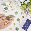 30Pcs 10 Styles Alloy with Glass Imitation Jade Pendants FIND-SC0019-80-3