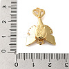 Brass Micro Pave Clear Cubic Zirconia Fold Over Clasps with Shell KK-S382-07G-3
