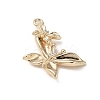 Brass Micro Pave Clear Cubic Zirconia Pendants KK-L208-63G-2