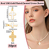 10Pcs Brass Enamel Pendants KK-BBC0029-22-2