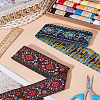 4Yards 2 Styles Flat Ethnic Style Polycotton Embroidered Floral Ribbon OCOR-LP0004-15-1