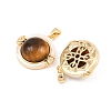 Natural Tiger Eye and Freshwater Shell Pendants KK-H538-24B-G-2