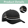 8Pcs Iron & 304 Stainless Steel & Glass Pearl Bead & Brass Chain Baseball Cap Chains HJEW-DC00071-4