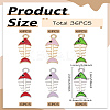 36Pcs 6 Colors Alloy Enamel Pendants ENAM-LP0002-34-2