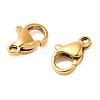 Ion Plating(IP) 304 Stainless Steel Lobster Claw Clasps STAS-AB10-G-01-2