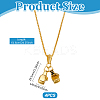 4Pcs Alloy Gloves Pendant Necklaces NJEW-UN0001-62AG-3