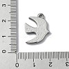 Anti-Tarnish 304 Stainless Steel Pendants STAS-L022-442P-3