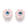 925 Sterling Silver Enamel Beads STER-T008-36C-3
