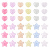 50Pcs 2 Styles Transparent Crackle Acrylic Beads OACR-TA0003-89-3