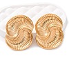 304 Stainless Steel Vortex Spiral Stud Earrings EJEW-C148-01G-2