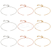 12Pcs 3 Colors Brass Box Chain Bracelet KK-NB0002-64-1