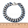 304 Stainless Steel Cuban Link Chain Bracelets for Men Women BJEW-C124-04B-01-5