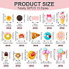 30Pcs 15 Styles Opaque Resin Imitation Food Decoden Cabochons RESI-TA0003-70-5