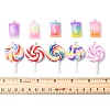 10Pcs 2 Styles Resin Pendants RESI-FP0001-31-2