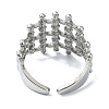 304 Stainless Steel Cuff Rings for Women RJEW-M019-18P-3