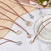 6Pcs 6 Styles Brass Bar Connected Macrame Pouch Empty Stone Holder Pendant Necklace Making NJEW-DC00005-5