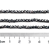 Transparent Electroplate Glass Beads Strands EGLA-A039-T2mm-UA13-4