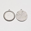Flat Round Tibetan Style Pendant Cabochon Settings LS-TIBE-C067kg-01AS-NR-4