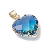 Gradient Color K9 Glass Imitation Tourmaline Pendants PALLOY-JF03453-4
