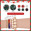 36Pcs 6 Colors Rhinestone Clay Pave Beads RB-PH0001-63-2