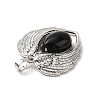 Natural Obsidian Teardrop Pendants KK-K331-02P-05-4