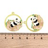 Golden Plated Alloy Enamel Pendants ENAM-Z017-08G-01-3