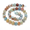 Dyed Natural Agate Faceted Round Beads Strands X-G-E268-20-3